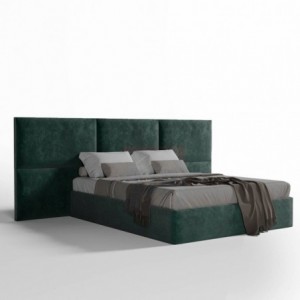 Cama Estofada de Casal Amélia (Cabeceira Longa) + Colchão Opc. Cama Estofada de Casal Amélia (Cabeceira Longa) + Colchão Opc.