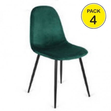 Pack 4 Cadeiras Córdoba (Veludo Verde)