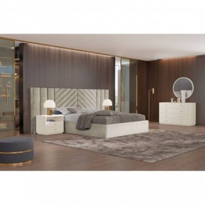 Cama de Casal Estofada Jenifer (Cabeceira Longa) + Colchão Opc. Cama de Casal Estofada Jenifer (Cabeceira Longa) + Colchão Opc.