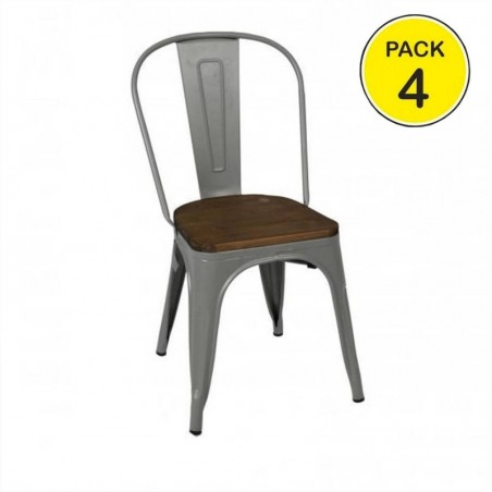 Pack 4 Cadeiras Liv (Cinza Claro)