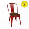 Pack 4 Cadeiras Liv (Vermelho)