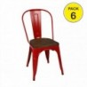 Pack 6 Cadeiras Liv (Vermelho)