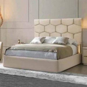 Cama de Casal Estofada Favos + Colchão Opc. Cama de Casal Estofada Favos + Colchão Opc.