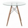 Pack Mesa de Jantar Redonda Márcia GC-84 + 4 Cadeiras Dinamarca (Branco)