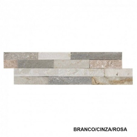 Quartzito Branco/Cinza/Rosa Ref. 048268 15x55cm - Caixa c/ 0.578 m² (39,79€/m²)