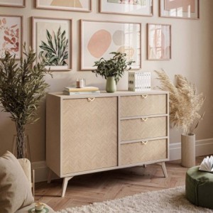 Aparador 1 Porta + 3 Gavetas Forest Aparador 1 Porta + 3 Gavetas Forest