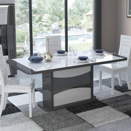 Mesa de Jantar Extensível Lacada Alto Brilho Tiago 3619