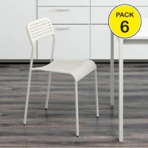 Pack de 6 Cadeiras Top (Branco) Pack de 6 Cadeiras Top (Branco)