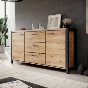 Aparador 2 Portas + 3 Gavetas Aktiv Aparador 2 Portas + 3 Gavetas Aktiv