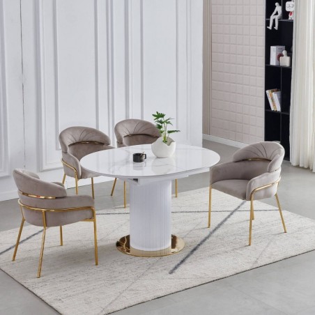 Mesa de Jantar Extensível  Aura (124-164x100cm)