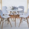 Mesa de Jantar Redonda Fixa Charles (80x80x75cm)