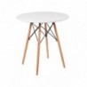 Mesa de Jantar Redonda Fixa Charles (80x80x75cm)