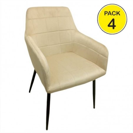 Pack 4 Cadeiras Riga II (Beige c/ Pernas Pretas)