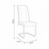 Pack Mesa de Jantar San + 4 Cadeiras San (Cinza)