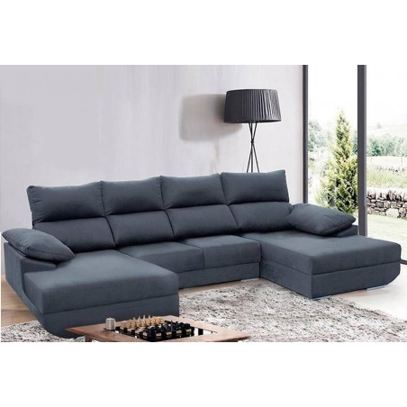 Sofá 2L c/ Dupla Chaise Mercedes (380x185cm)