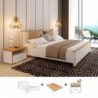 Pack Quarto Completo Buka c/ 2 Mesas de Cabeceira + Estrado (200x160cm)