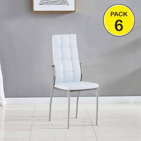 Pack de 6 Cadeiras Horátio (Branco)