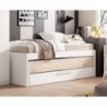 Pack Quarto Completo Juvenil Estelle c/ Roupeiro + Estrados + 2 Colchões Basic 15HR (190x90cm)