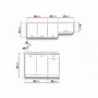 Pack Cozinha Mela 120cm (Oak Artisan/Branco) c/ Bancada (c/ Entrega GRÁTIS)