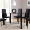 Mesa de Jantar Lider (Tampo Preto c/ Pernas Pretas) 110x80cm