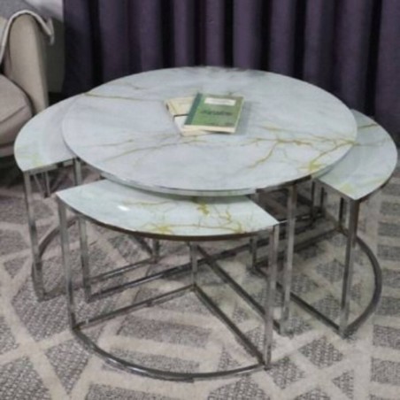 Conjunto de Mesa de Centro Yuvarlak Pizza