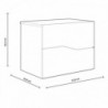 Pack 2 Mesas de Cabeceira Cannes Branco Matte/ Sahara