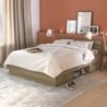 Pack Cama Michigan (Carvalho) + Estrado + Colchão Basic 15HR (200x140cm)