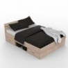 Pack Cama Michigan (Carvalho) + Estrado + Colchão Basic 15HR (200x140cm)