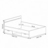 Pack Cama Michigan (Branco Matte) + Estrado + Colchão Basic 15HR (200x140cm)