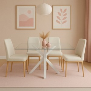 Mesa de Jantar Fixa Stacy 2 (140x80x75cm) Mesa de Jantar Fixa Stacy 2 (140x80x75cm)