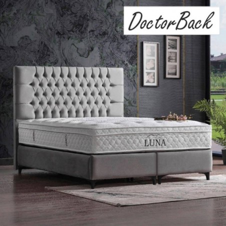 Cama Estofada Casal Luna 1 + Colchão Opc.