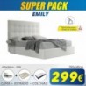 Super Pack Cama Emily + Colchão Back Ortopédico