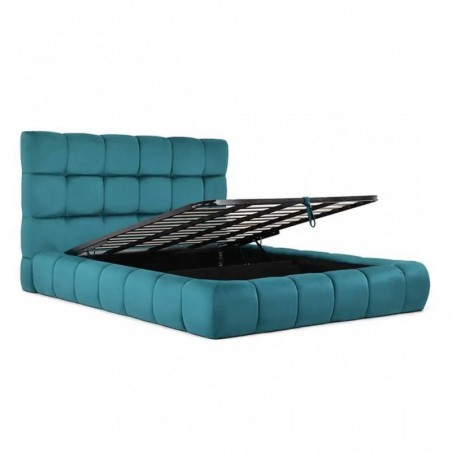 Cama estofada charme c/ sit.elevatorio e baú inc. C/ colchão opc.