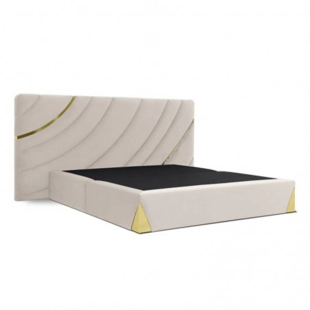 Cama de Casal Estofada Layla + Colchão Opc.