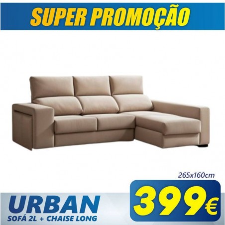 Sofá 2L + Chaise Long Urban (265x160cm)