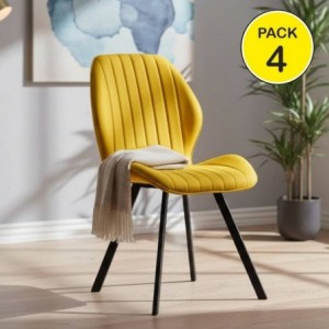 Pack de 4 Cadeiras Delaware (Mostarda) Pack de 4 Cadeiras Delaware (Mostarda)