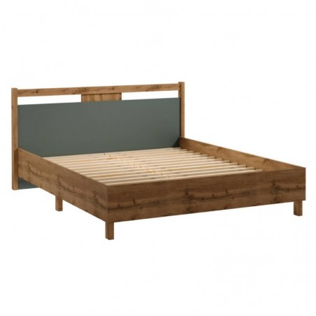 Pack Cama Indygo + Colchão Doctor Back Ortopédico (200x160cm) (Green/Dab Wotan)