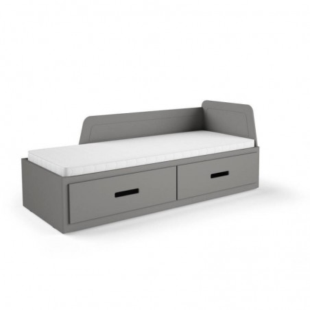 Pack Cama Dupla Infantil Mia + Colchão Doctor Back Ortopédico 200x80cm (Antracite)