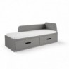 Pack Cama Dupla Infantil Mia + Colchão Doctor Back Ortopédico 200x80cm (Antracite)