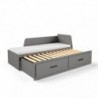 Pack Cama Dupla Infantil Mia + Colchão Doctor Back Ortopédico 200x80cm (Antracite)