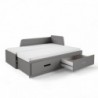 Pack Cama Dupla Infantil Mia + Colchão Doctor Back Ortopédico 200x80cm (Antracite)