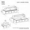 Pack Cama Dupla Infantil Mia + Colchão Doctor Back Ortopédico 200x80cm (Antracite)