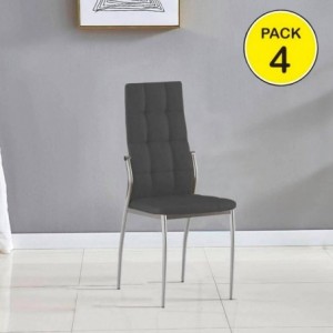 Pack de 4 Cadeiras Horátio (Cinza)