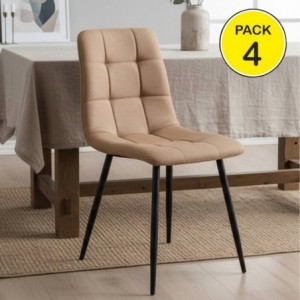 Pack de 4 Cadeiras Portland (Marrom Canela) Pack de 4 Cadeiras Portland (Marrom Canela)