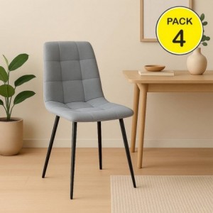 Pack de 4 Cadeiras Portland (Cinza) Pack de 4 Cadeiras Portland (Cinza)