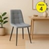 Pack de 4 Cadeiras Portland (Cinza)