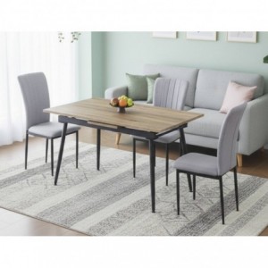 Pack Mesa de Jantar Extensível Trenton + 4 Cadeiras de Sala Trenton Pack Mesa de Jantar Extensível Trenton + 4 Cadeiras de Sala Trenton