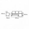 Sofá 2L + Chaise Long Relax c/ Função Elétrica e Manual Luxor (270x155cm)
