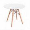 Pack Mesa de Jantar Redonda GC-020 (Branco) + 4 Cadeiras Dinamarca (Branco)