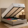 Cama Estofada Casal Luna 1 + Colchão Opc.